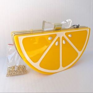 Charming Charlie Lemon Clutch NWT